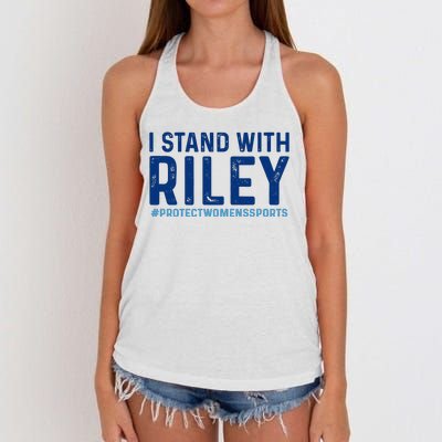 #ProtectWomensSports I Stand With Riley Gaines Women's Knotted Racerback Tank