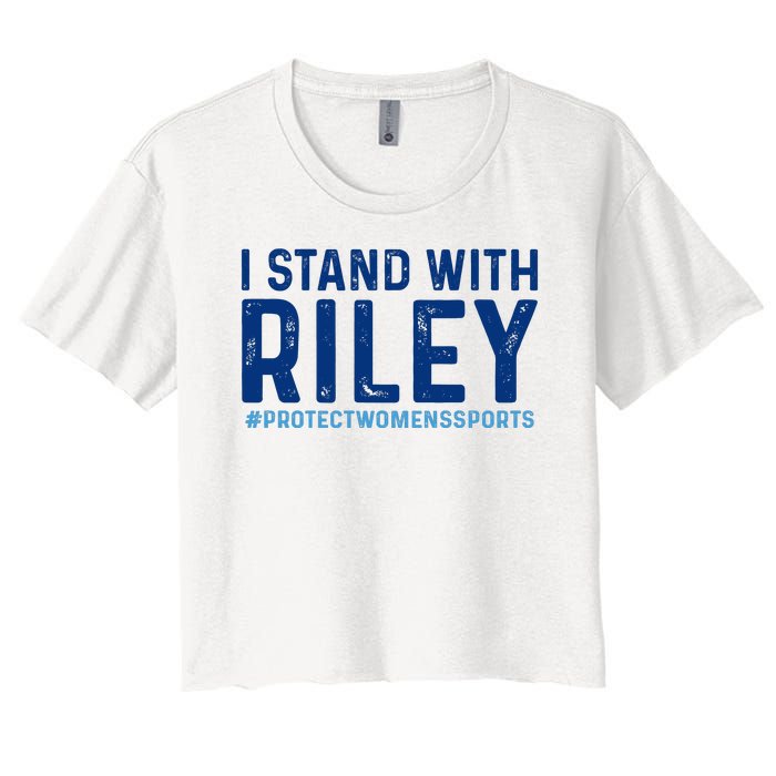 #ProtectWomensSports I Stand With Riley Gaines Women's Crop Top Tee