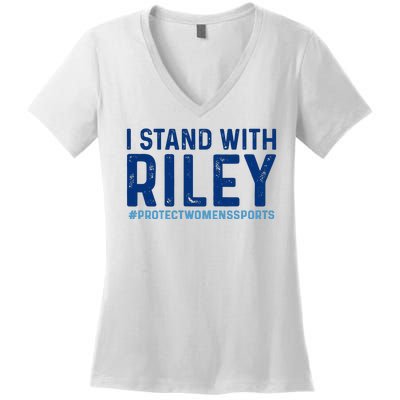 #ProtectWomensSports I Stand With Riley Gaines Women's V-Neck T-Shirt