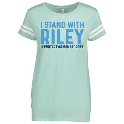 #ProtectWomensSports I Stand With Riley Gaines Enza Ladies Jersey Football T-Shirt