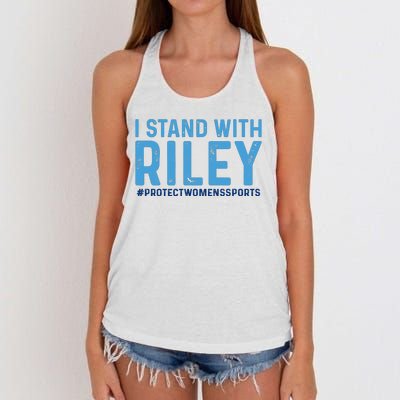 #ProtectWomensSports I Stand With Riley Gaines Women's Knotted Racerback Tank