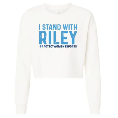 #ProtectWomensSports I Stand With Riley Gaines Cropped Pullover Crew