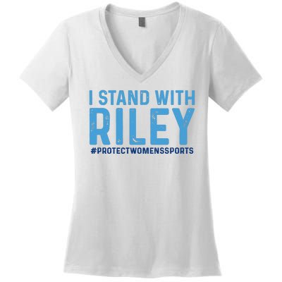 #ProtectWomensSports I Stand With Riley Gaines Women's V-Neck T-Shirt