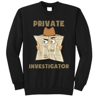 Private Investigator Spying Through Newspaper Secret Eye Sweatshirt