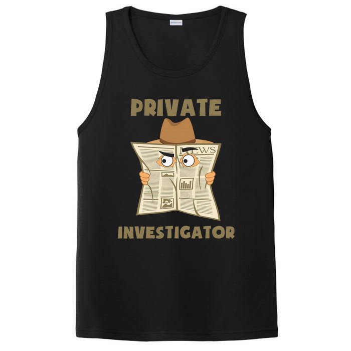 Private Investigator Spying Through Newspaper Secret Eye PosiCharge Competitor Tank