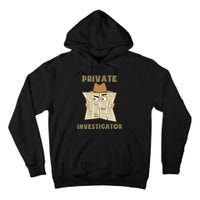 Private Investigator Spying Through Newspaper Secret Eye Tall Hoodie