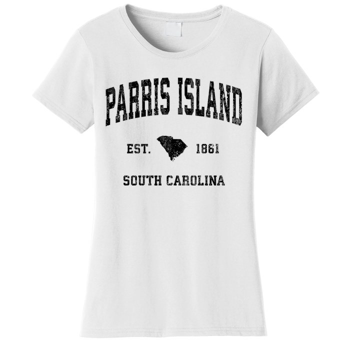 Parris Island South Carolina Sc Vintage Established Athletic Sports Women's T-Shirt