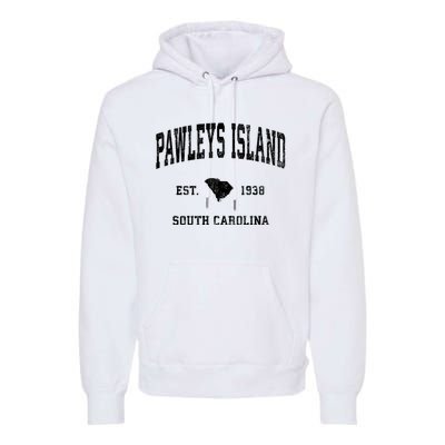 Pawleys Island South Carolina Sc Vintage Established Athletic Sports Premium Hoodie