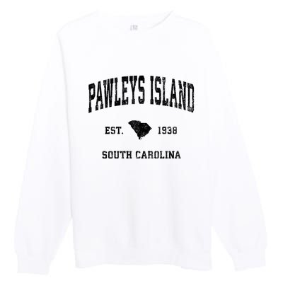 Pawleys Island South Carolina Sc Vintage Established Athletic Sports Premium Crewneck Sweatshirt