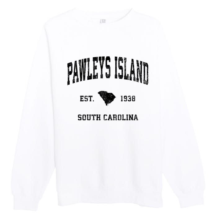 Pawleys Island South Carolina Sc Vintage Established Athletic Sports Premium Crewneck Sweatshirt