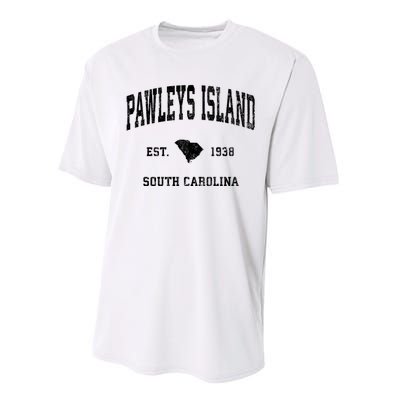 Pawleys Island South Carolina Sc Vintage Established Athletic Sports Performance Sprint T-Shirt