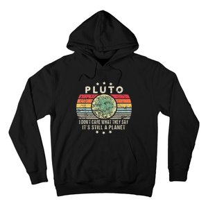 Pluto Is Still A Planet Retro Style Funny Science Hoodie