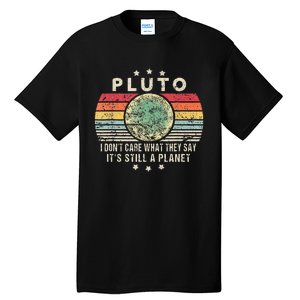 Pluto Is Still A Planet Retro Style Funny Science Tall T-Shirt