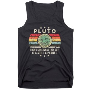 Pluto Is Still A Planet Retro Style Funny Science Tank Top