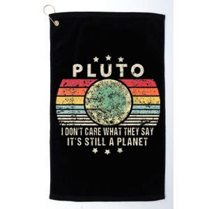 Pluto Is Still A Planet Retro Style Funny Science Platinum Collection Golf Towel