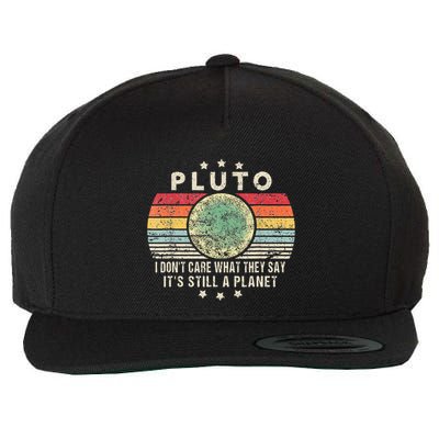 Pluto Is Still A Planet Retro Style Funny Science Wool Snapback Cap