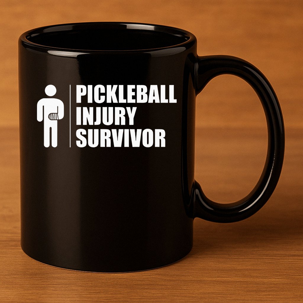 Pickleball Injury Survivor 11oz C Handle Ceramic Mug