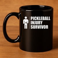Pickleball Injury Survivor 11oz C Handle Ceramic Mug