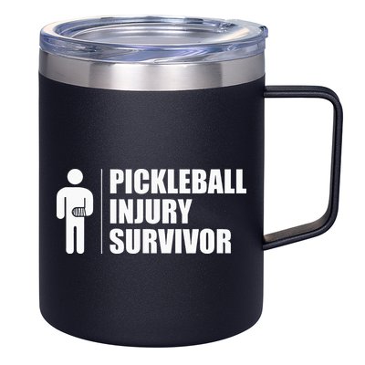 Pickleball Injury Survivor 12oz Stainless Steel Coffee Mug