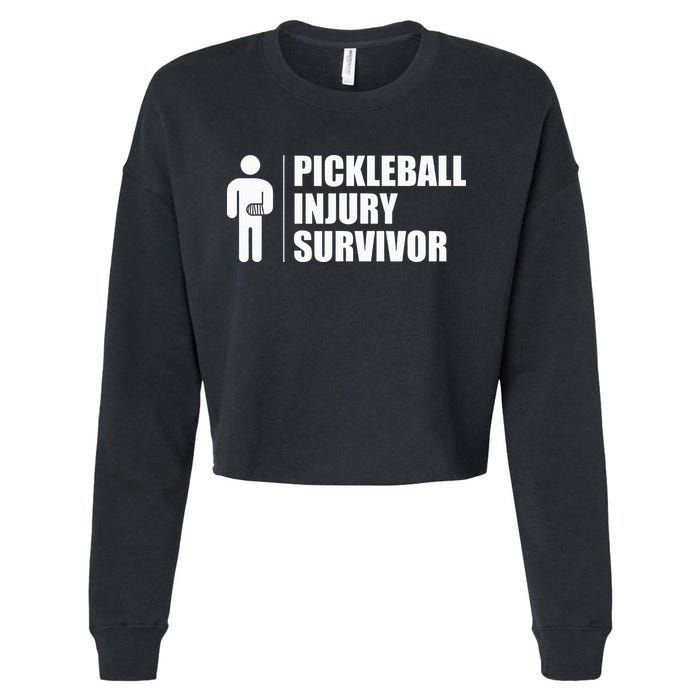 Pickleball Injury Survivor Cropped Pullover Crew