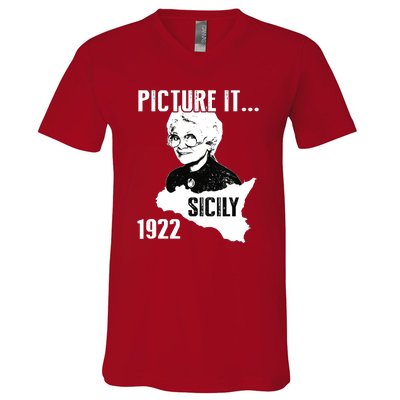 Picture It Sicily 1922 Golden Girl V-Neck T-Shirt