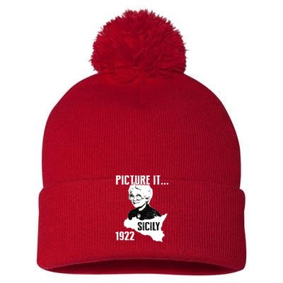 Picture It Sicily 1922 Golden Girl Pom Pom 12in Knit Beanie