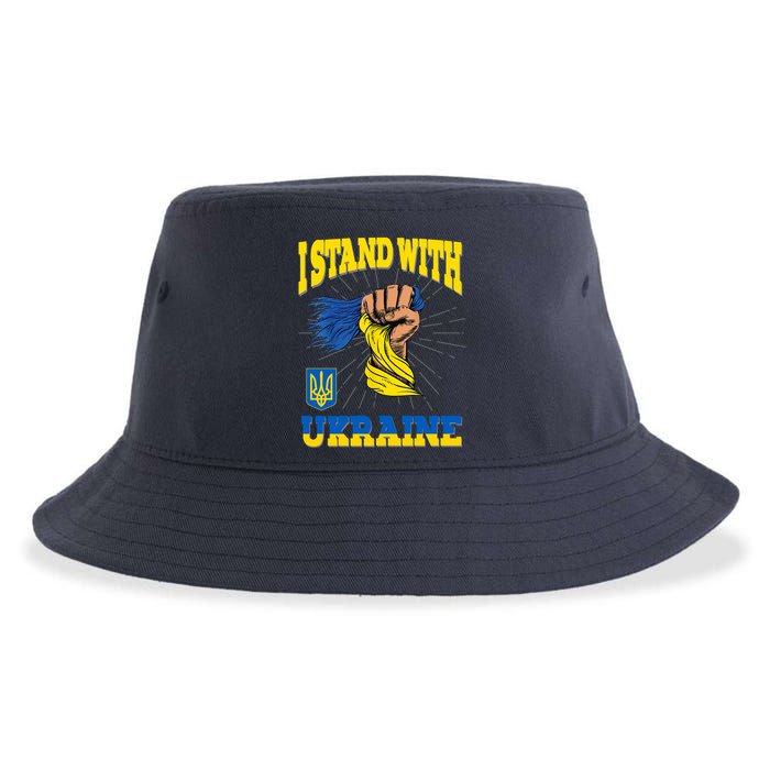 Powerful I Stand With Ukraine Sustainable Bucket Hat