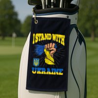 Powerful I Stand With Ukraine Golf Towel