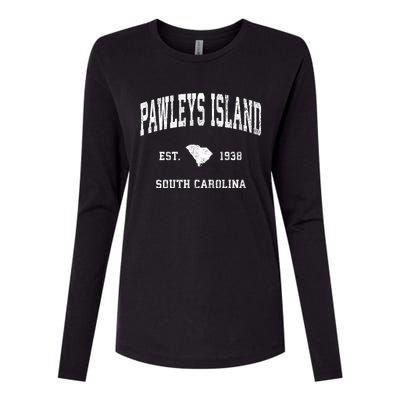 Pawleys Island South Carolina Sc Vintage Athletic Sports Womens Cotton Relaxed Long Sleeve T-Shirt