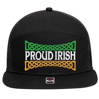 Proud Irish St. Patrick's Day Colorful Celtic Pride 7 Panel Mesh Trucker Snapback Hat