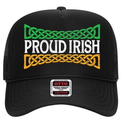 Proud Irish St. Patrick's Day Colorful Celtic Pride High Crown Mesh Back Trucker Hat