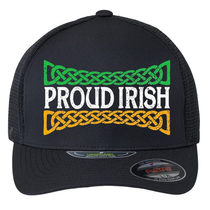 Proud Irish St. Patrick's Day Colorful Celtic Pride Flexfit Unipanel Trucker Cap