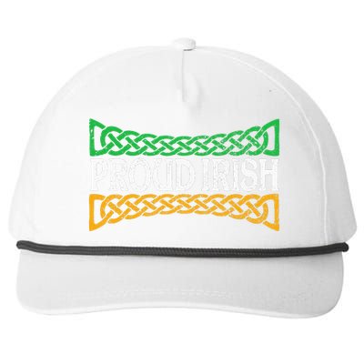 Proud Irish St. Patrick's Day Colorful Celtic Pride Snapback Five-Panel Rope Hat