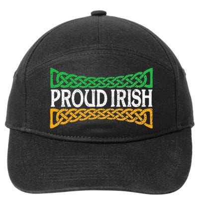 Proud Irish St. Patrick's Day Colorful Celtic Pride 7-Panel Snapback Hat