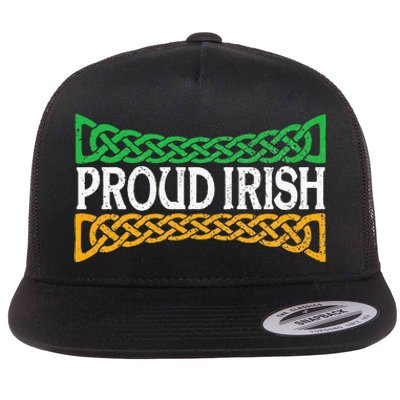 Proud Irish St. Patrick's Day Colorful Celtic Pride Flat Bill Trucker Hat