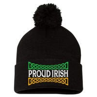 Proud Irish St. Patrick's Day Colorful Celtic Pride Pom Pom 12in Knit Beanie