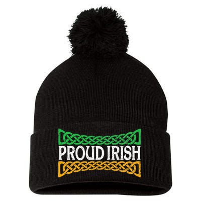 Proud Irish St. Patrick's Day Colorful Celtic Pride Pom Pom 12in Knit Beanie