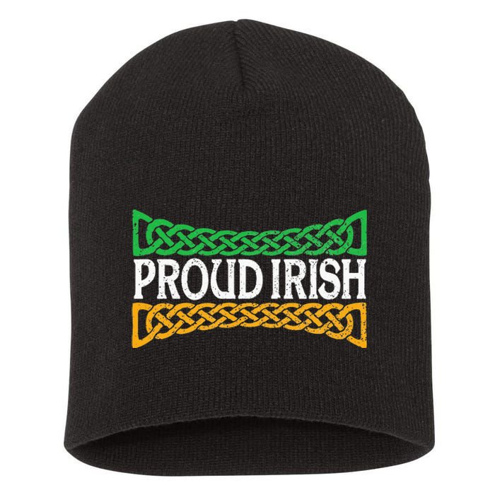 Proud Irish St. Patrick's Day Colorful Celtic Pride Short Acrylic Beanie