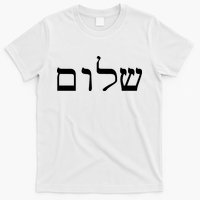 Peace Israeli Style Shalom Hebrew Calligraphy Shabbat Shalom T-Shirt
