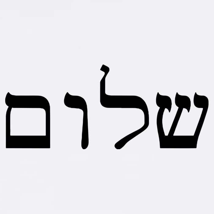 Peace Israeli Style Shalom Hebrew Calligraphy Shabbat Shalom T-Shirt