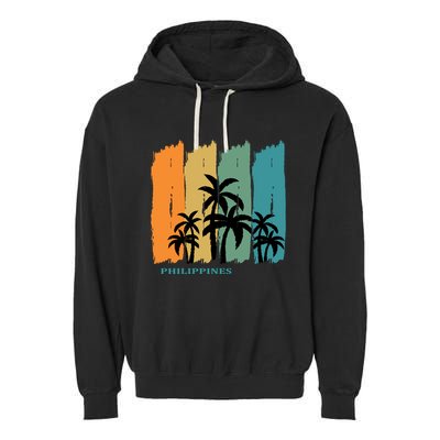 Palms Island Southeast Asia Sun Souvenir Palawan Gift Garment-Dyed Fleece Hoodie