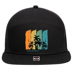 Palms Island Southeast Asia Sun Souvenir Palawan Gift 7 Panel Mesh Trucker Snapback Hat