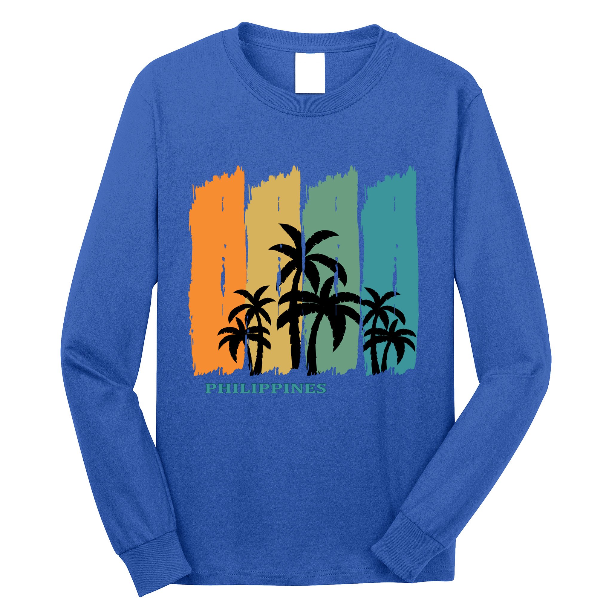 Palms Island Southeast Asia Sun Souvenir Palawan Gift Long Sleeve Shirt