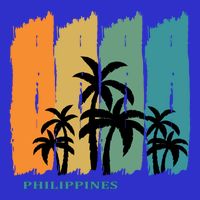 Palms Island Southeast Asia Sun Souvenir Palawan Gift Polo