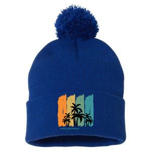 Palms Island Southeast Asia Sun Souvenir Palawan Gift Pom Pom 12in Knit Beanie