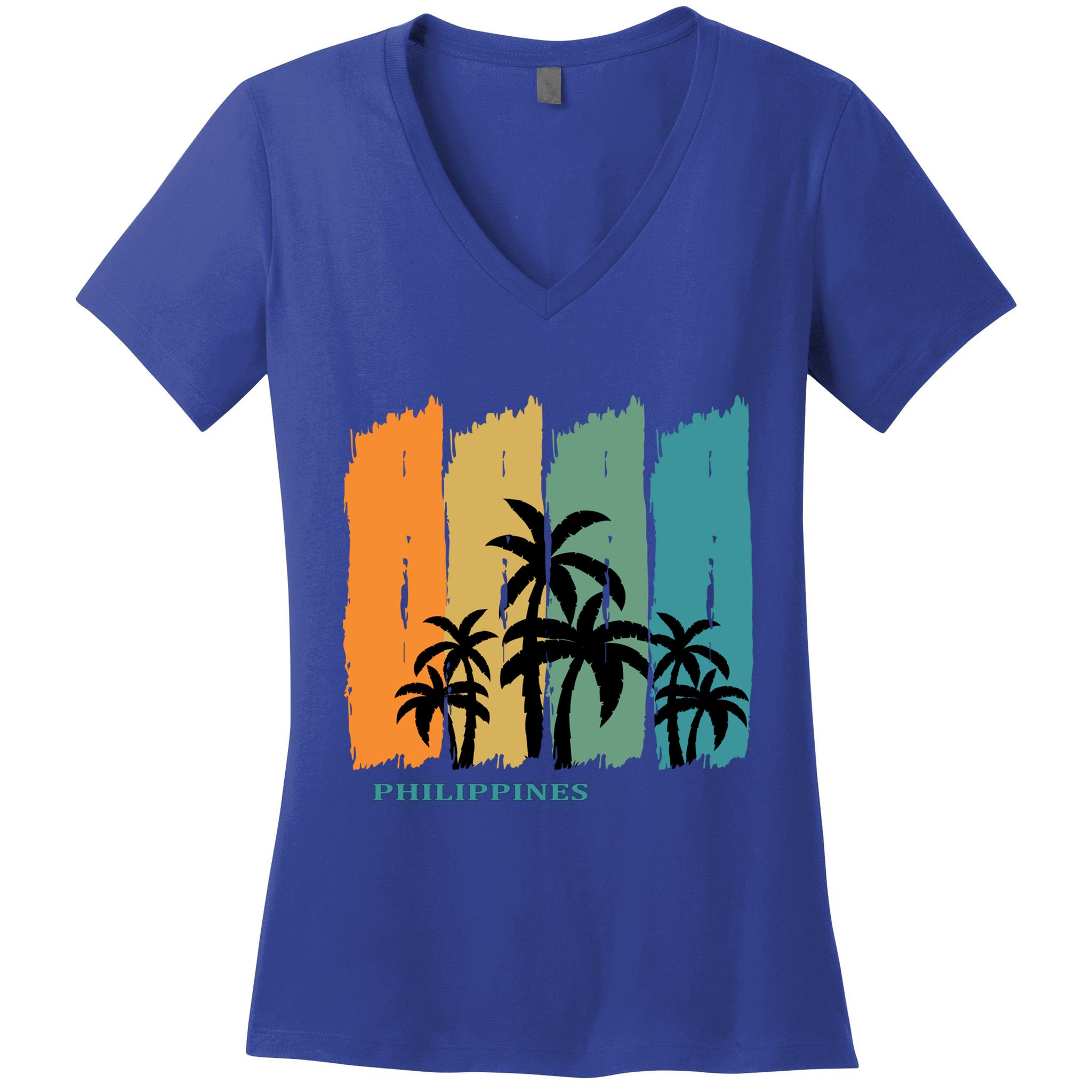 Palms Island Southeast Asia Sun Souvenir Palawan Gift Women's V-Neck T-Shirt