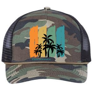 Palms Island Southeast Asia Sun Souvenir Palawan Gift Retro Rope Trucker Hat Cap