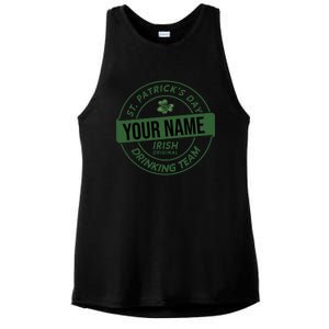 Personalized Irish Shirt Drinking Team Ladies PosiCharge Tri-Blend Wicking Tank