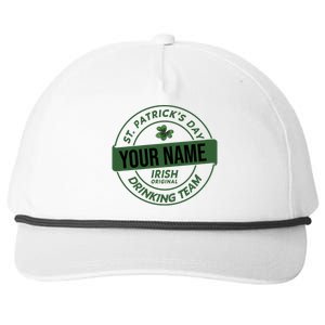 Personalized Irish Shirt Drinking Team Snapback Five-Panel Rope Hat