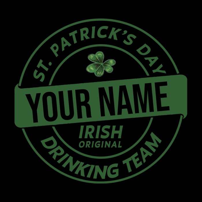 Personalized Irish Shirt Drinking Team Drawstring Bag